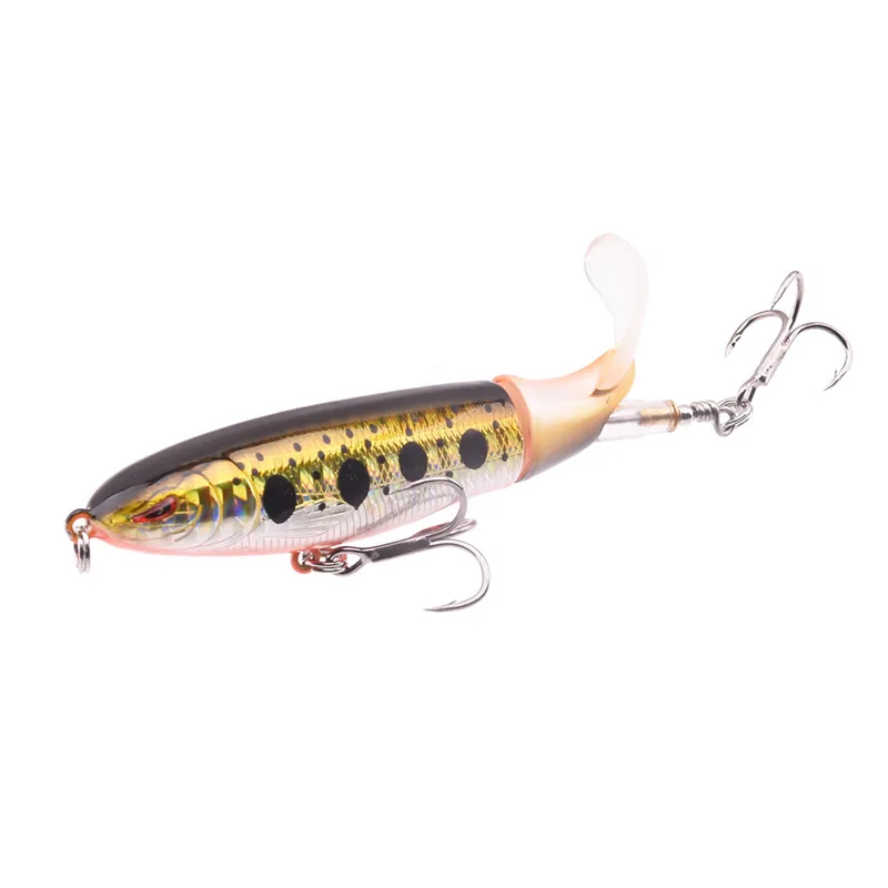 

13G/10CM Fishing Lure Whopper Plopper kit Topwater Artificial Bait Hard Rotating Fishing Tackle Hooks Simulation(1 piece)