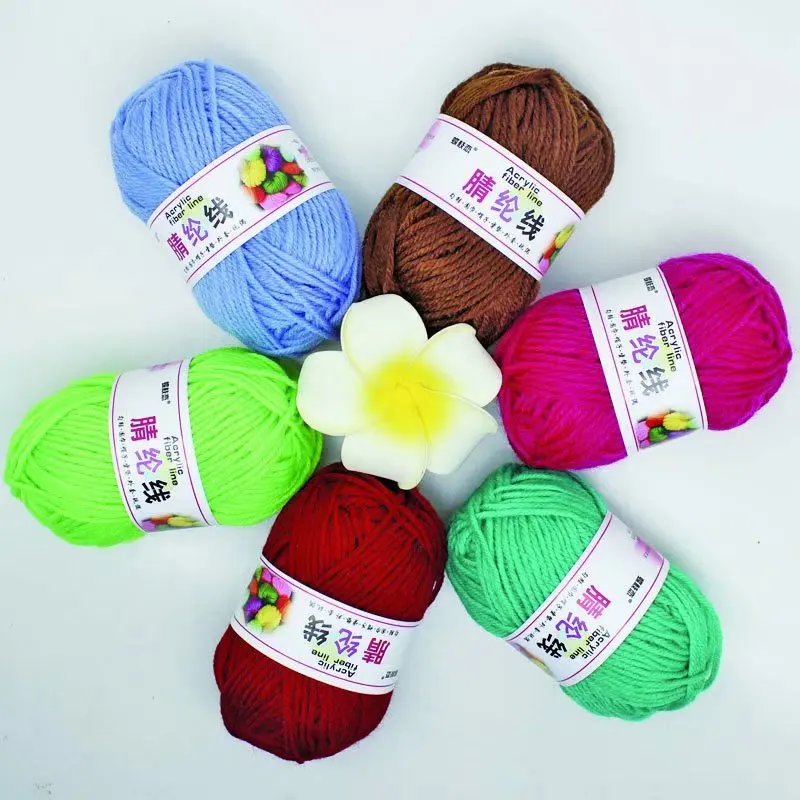 25g Acrylic Wool Woven Hook Slipper Blanket Cushion Yarn Small Weight Group Cross Stitch Crafts Knitting Purse | Дом и сад