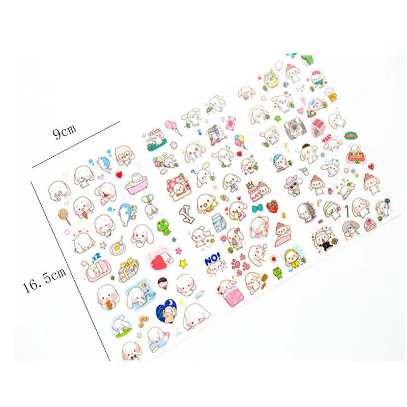 6 листов/упаковка в партии Kawaii Japan Cats life PET стикеры Горячая студенческие украшения дневник наклейки офисные школьные принадлежности - Цвет: Miss Cat