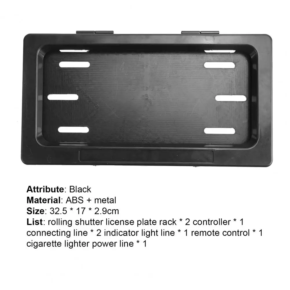 

40%HOT 2Pcs Front Rear Roller Shutter Remote License Plate Frame Holder Hidden Ignitor Interface for US Standard Electric New En