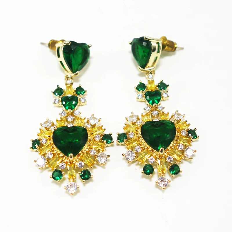 

Vintage Drop Earrings For Women Solid 925 silver needle Sapphire Luxury Cubic Zirconia Temperament Earring Fine Jewelry