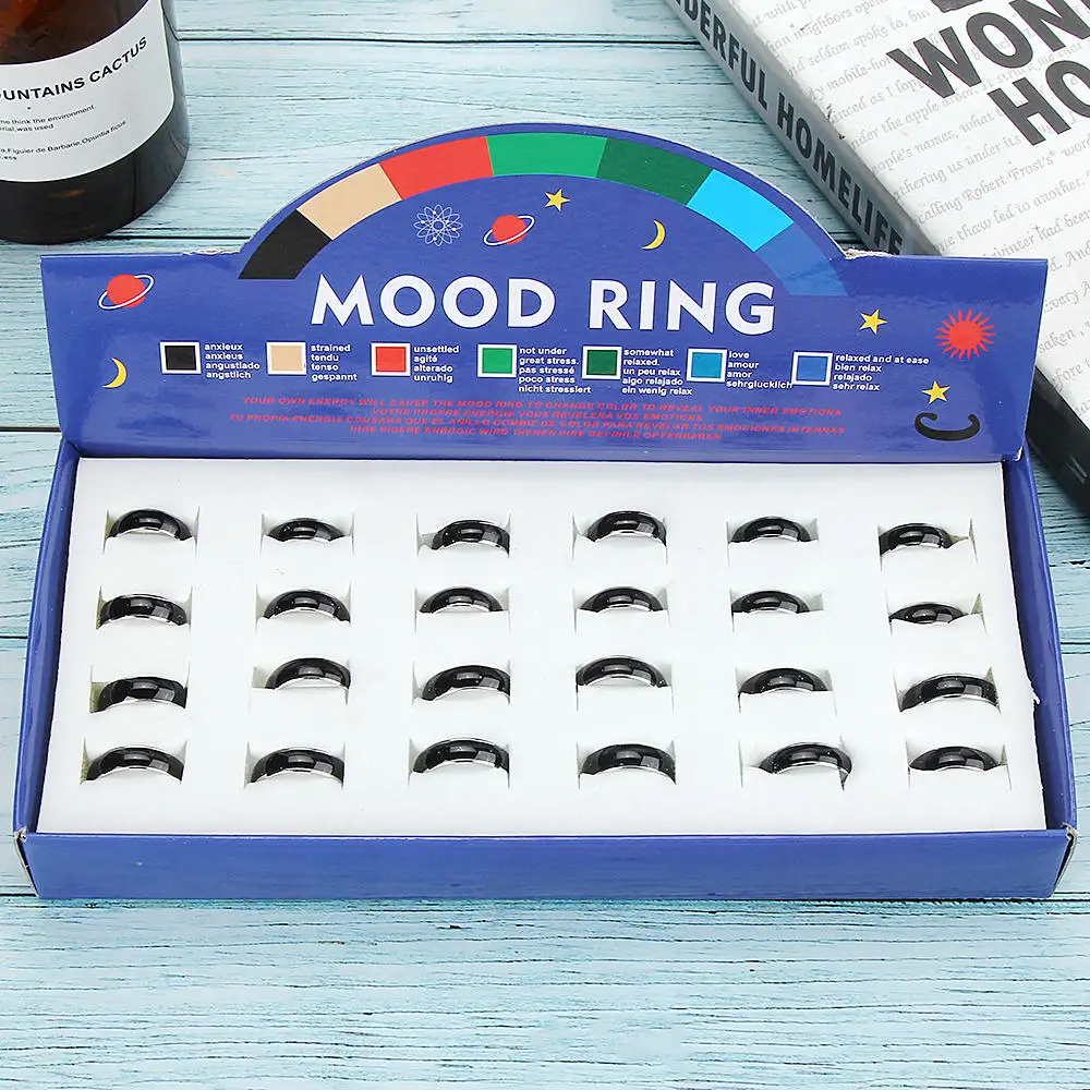 Кольца разных размеров с изменением температуры эмоциями ощущением настроения