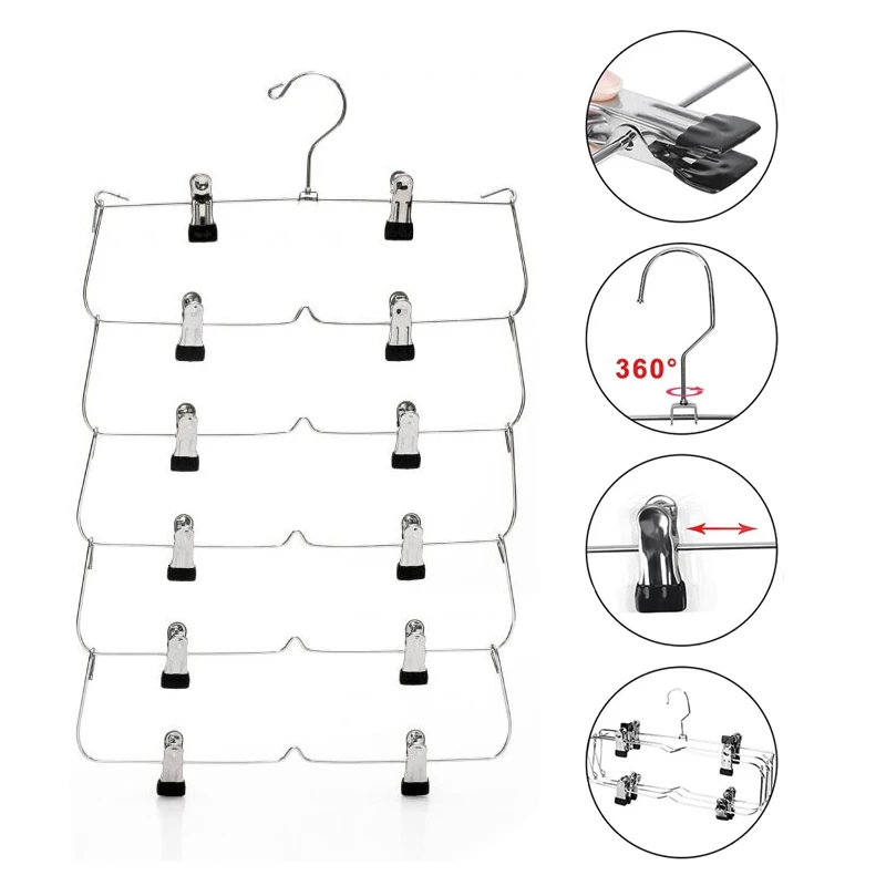 6 слойная юбка брюки для девочек шорты вешалки с регулируемые зажимы Экономия