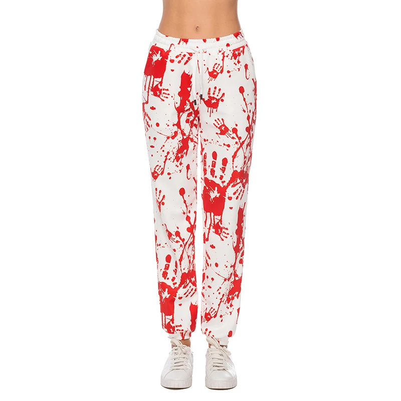 

New Halloween Cosplay Women Leggings Blood 3D Print Leggins Fitness Legging Sexy Slim High Waist Woman Summer Pants