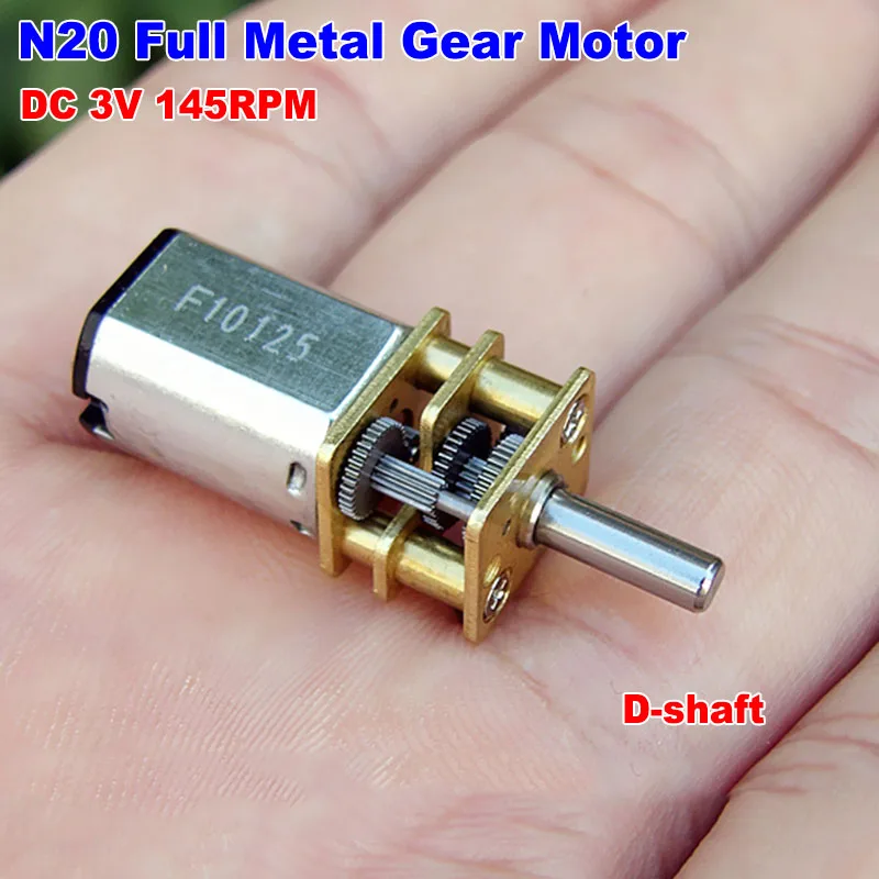 GA12-N20 прецизионный цельнометаллический мотор-редуктор D-образный вал DC 3 в 145