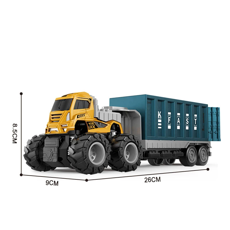 Figuras de acci&oacute;n de coche de transporte de Tractor de aleaci&oacute;n para ni&ntilde;os, juguetes educativos de aprendizaje temprano para ni&ntilde;os, regalo de cumplea&ntilde;os y Navidad-1