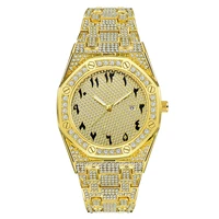 hip hop cool brand watches men fashion alloy band diamond luxury business gold date quartz watch montres de marque de luxe 2021