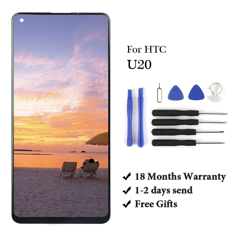 Оригинальный ЖК-дисплей для HTC U20 ЖК-экран запасная часть дигитайзер полная