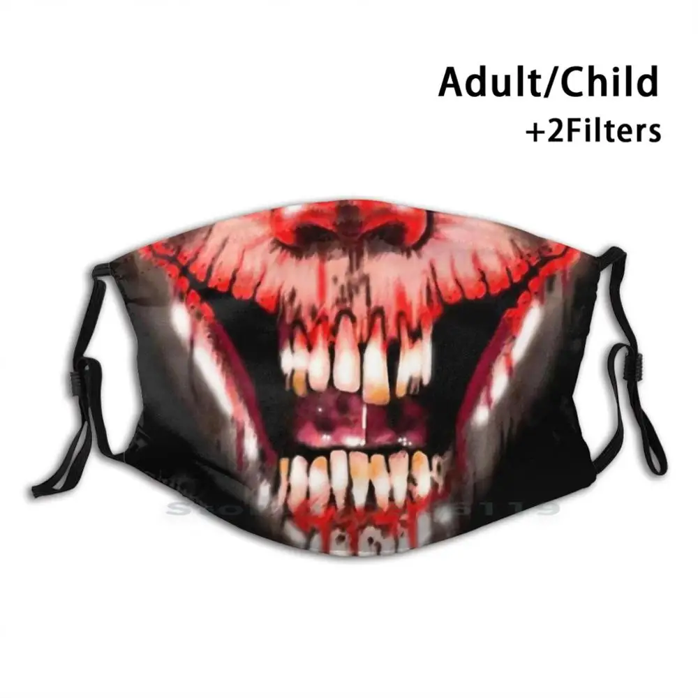 

Clown Mouth Adult Kids Washable Funny Face Mask With Filter Horror Movie Film Films Movies Cinema Horror Movie Horror Hannibal