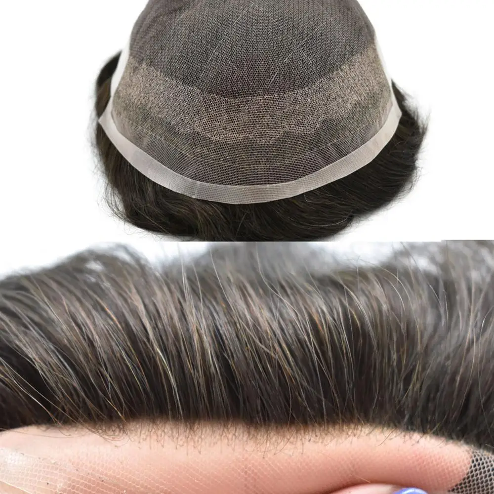 

Французские кружевные передние мужские s Toupee Poly Coating человеческие волосы прозрачные прочные волосы система замены Мужские t все цвета мужск...