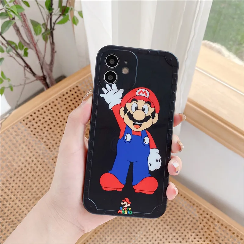 Super Mario Phone Case for IPhone 7 / 8 Plus X XS XR Max 11 12 Pro /Cute Cartoon Anti-fall Silicone | Дом и сад