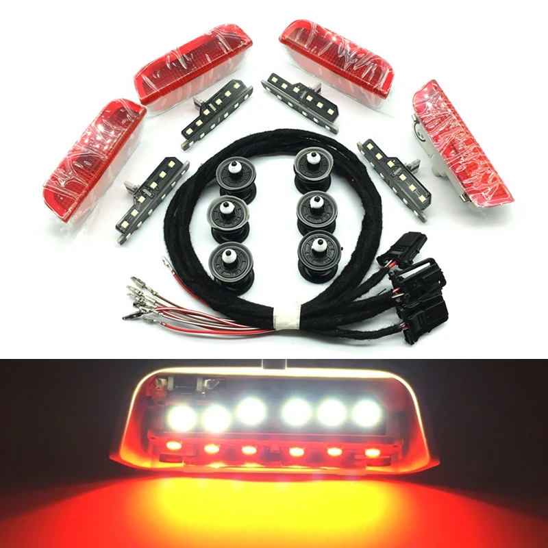 Автомобильная светодиодная дверная предупреждающая лампа кабель провод для VW