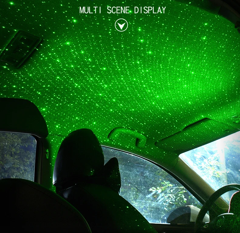 

Mini Universal USB LED Star Projector Neon Atmosphere Ambient Lamp Car Roof Interior Light Auto Decoration Night Galaxy Lamp