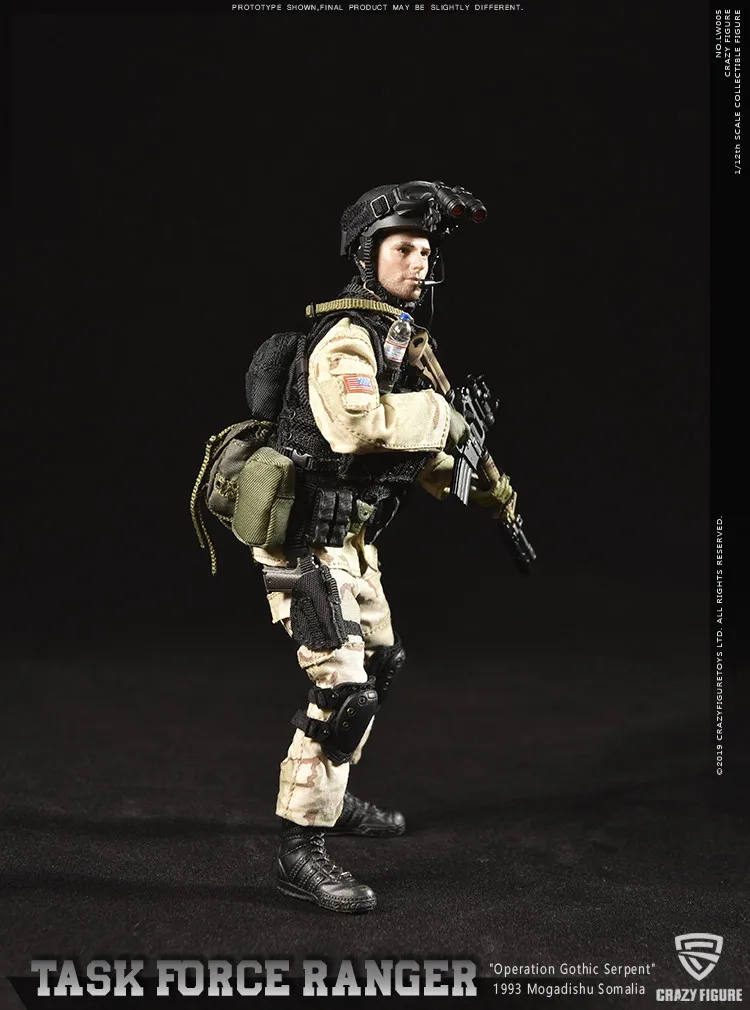 CrazyFigure LW005 1/12 спецназ дельты США мастер-солдат Рейнджерс Целевая группа 199" операция Готическая змея"
