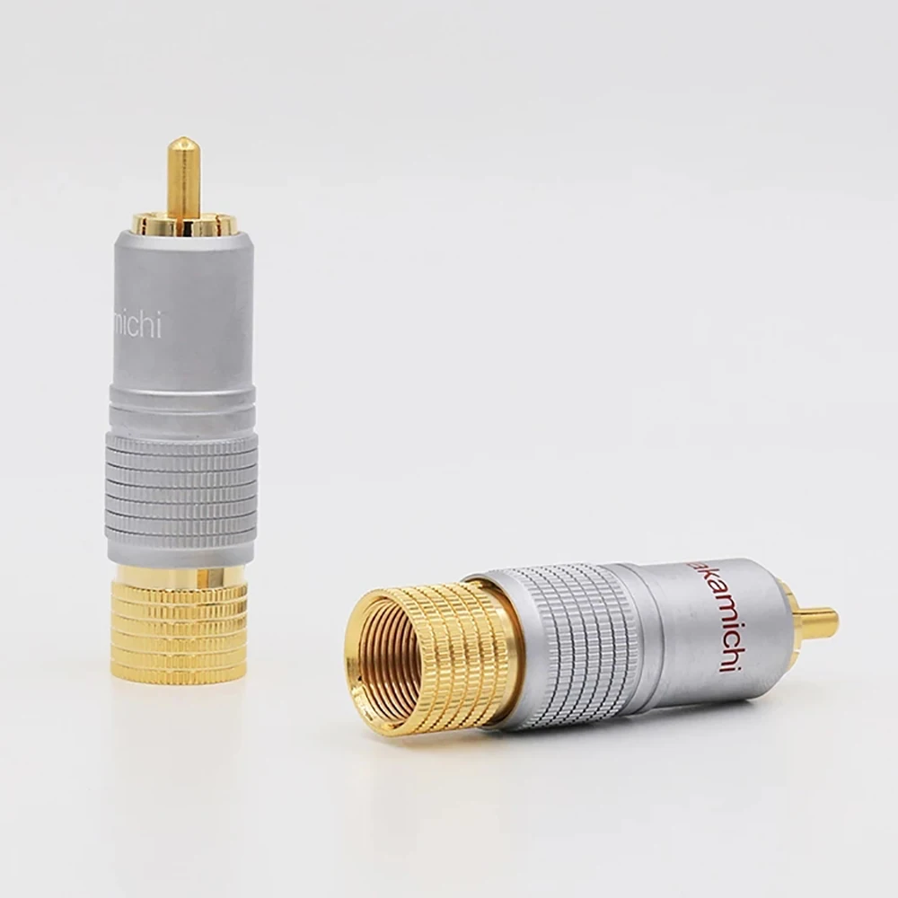 

8 Pcs Nakamichi RCA Plug Audio Cable Male Connector 24K Glod plated Plug