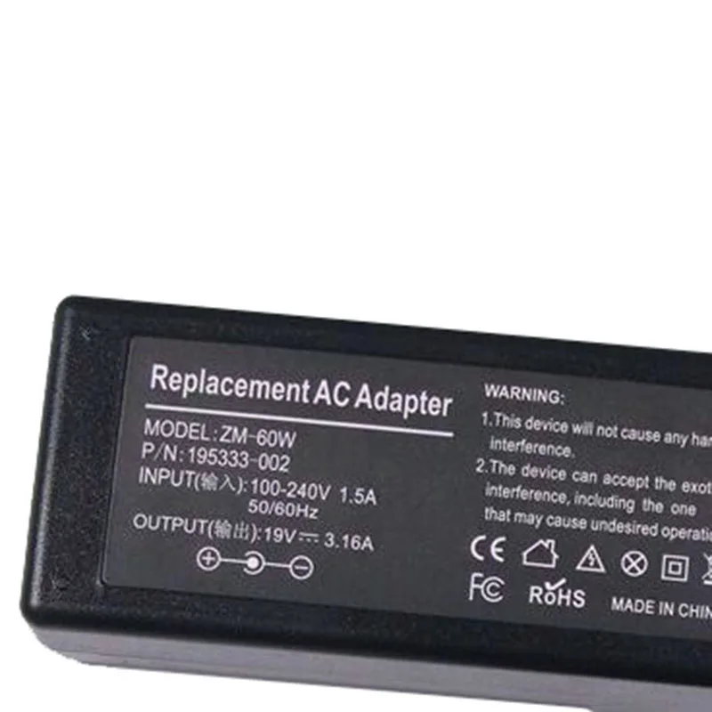 19 в 3.16A ноутбук блок питания для hp EVO N105 N115 N180 адаптер 17XL365 зарядное устройство C8246A