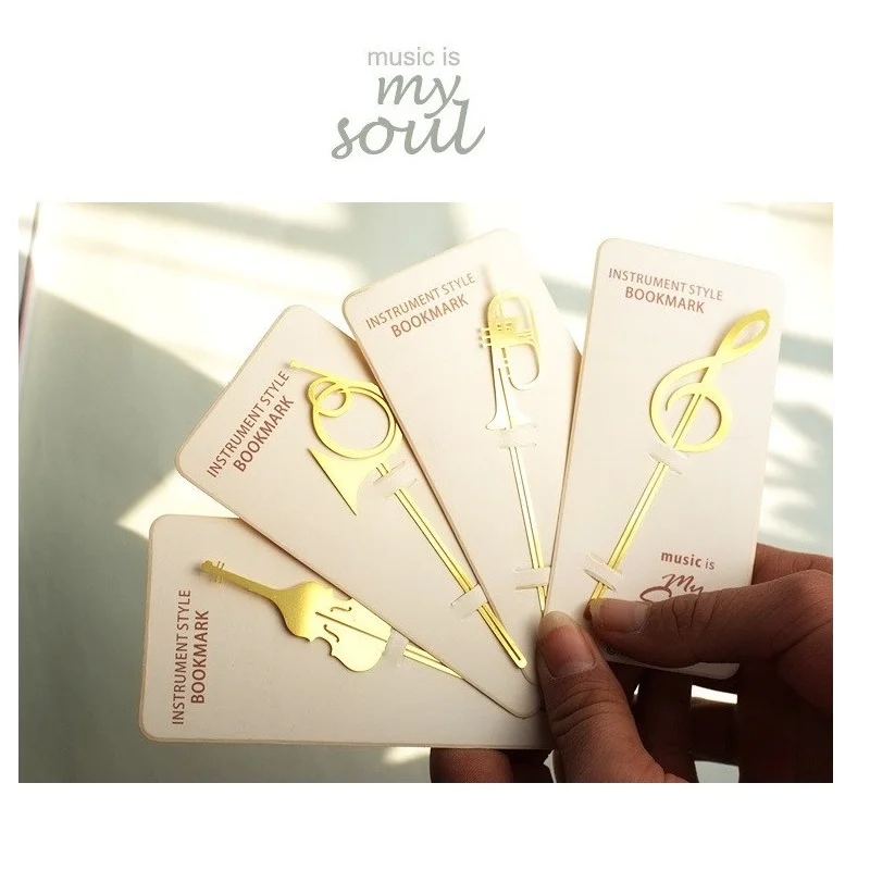 4 шт. Western Instrument book mark винтажная металлическая вкладка в виде музыкального