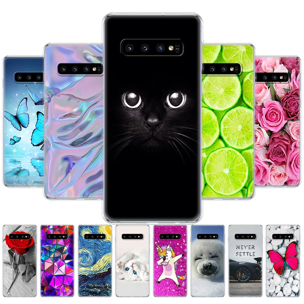 

For Samsung Galaxy S10 Case S10Plus Cases Silicone TPU Cover Phone S10 E Case On For Samsung S10 Plus G975F S 10 SM-G973F covers