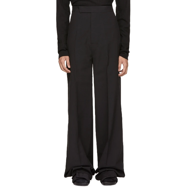 Брюки мужские прямые на молнии винтажные модные уличные штаны свободного покроя