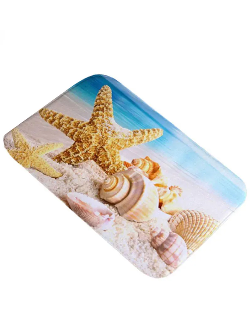 Противоскользящий коврик OIMG для ванной 3D принт морской раковины водопоглощающий