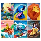 Алмазная 5D картина сделай сам Disney, мультяшная мозаика с рисунком принцессы и Микки, вышитая Стразы