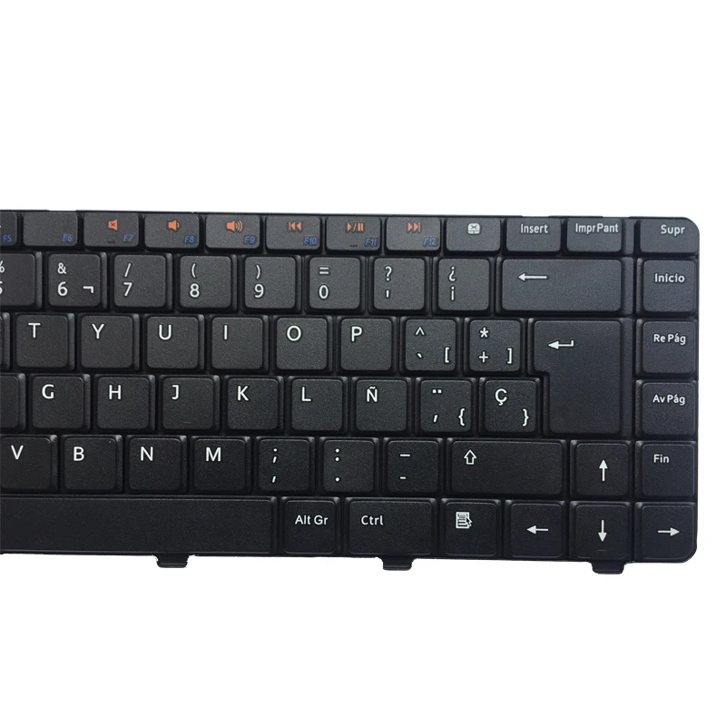 Клавиатура черная с испанской раскладкой для ноутбука Dell Inspiron N4010 14R N4020 N4030 N5030 M5030