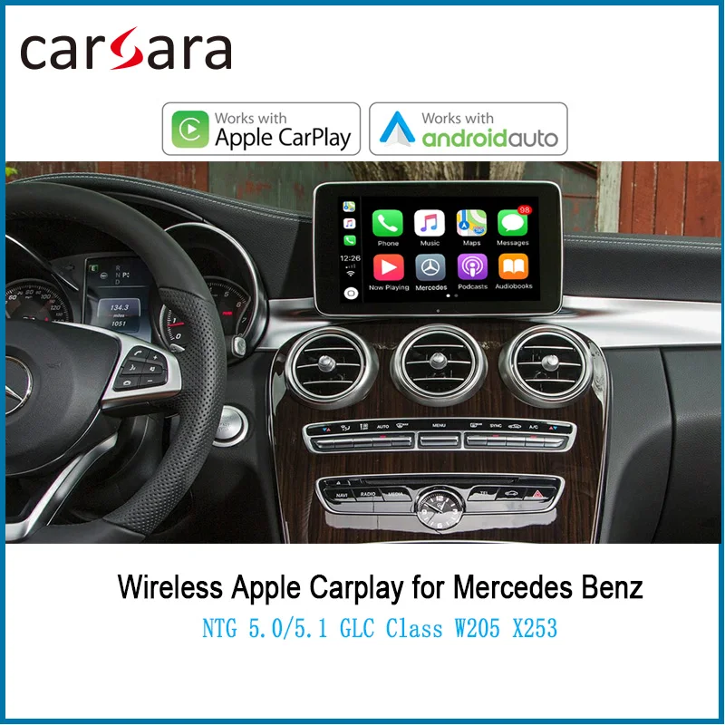 Kaufen Merce Des CarPlay Stecker-Auf Android Auto Für GLC Klasse W205 X253 AirPlay Phonelink Box NTG5 System Mit Stimme Control