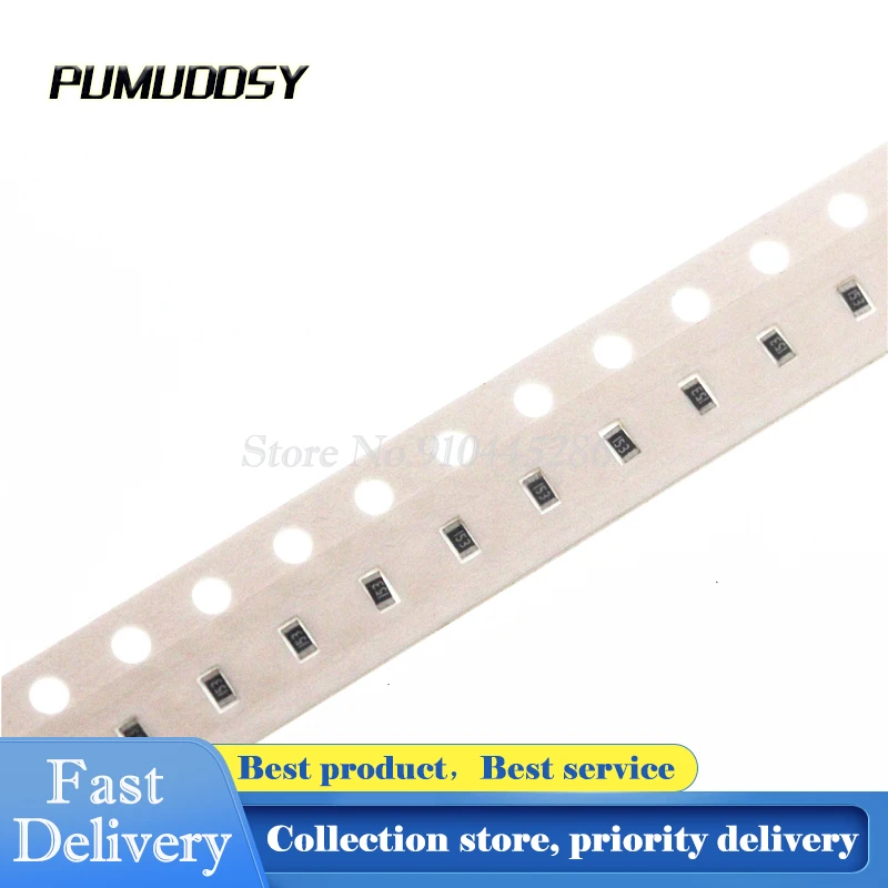 100 шт./лот 0603 SMD резистор 1/8W чип фиксированный Сопротивление 5% 1mом 1MR 105|Резисторы| |