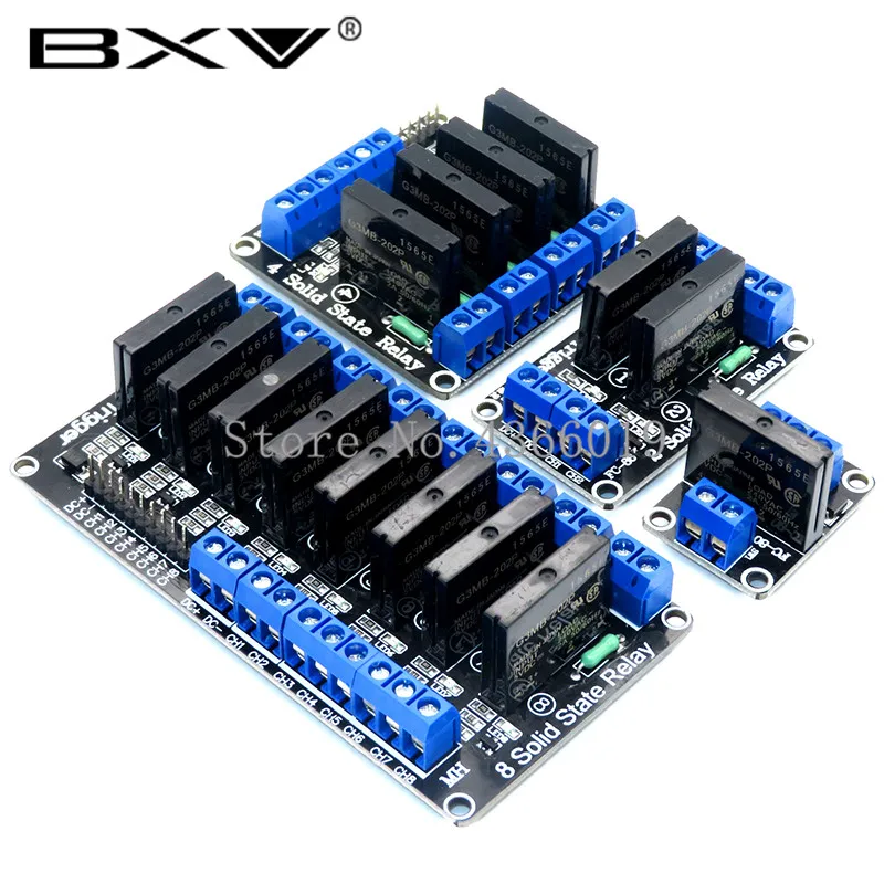 Реле 5 В 1 2 4 8 каналов SSR низкий уровень Твердотельный релейный модуль 250 А для Arduino