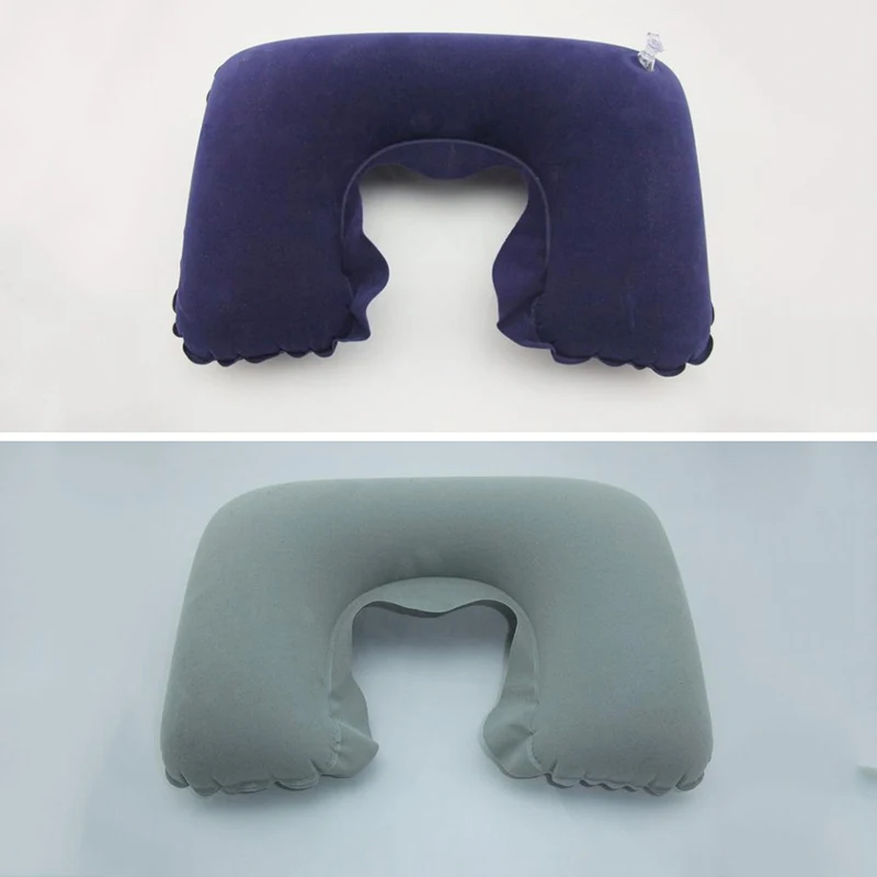 

Protable Inflatable U Shape Neck Cushion Travel Comfortable Pillow Office Air Cushion Airplane Driving Nap Support Head Rest