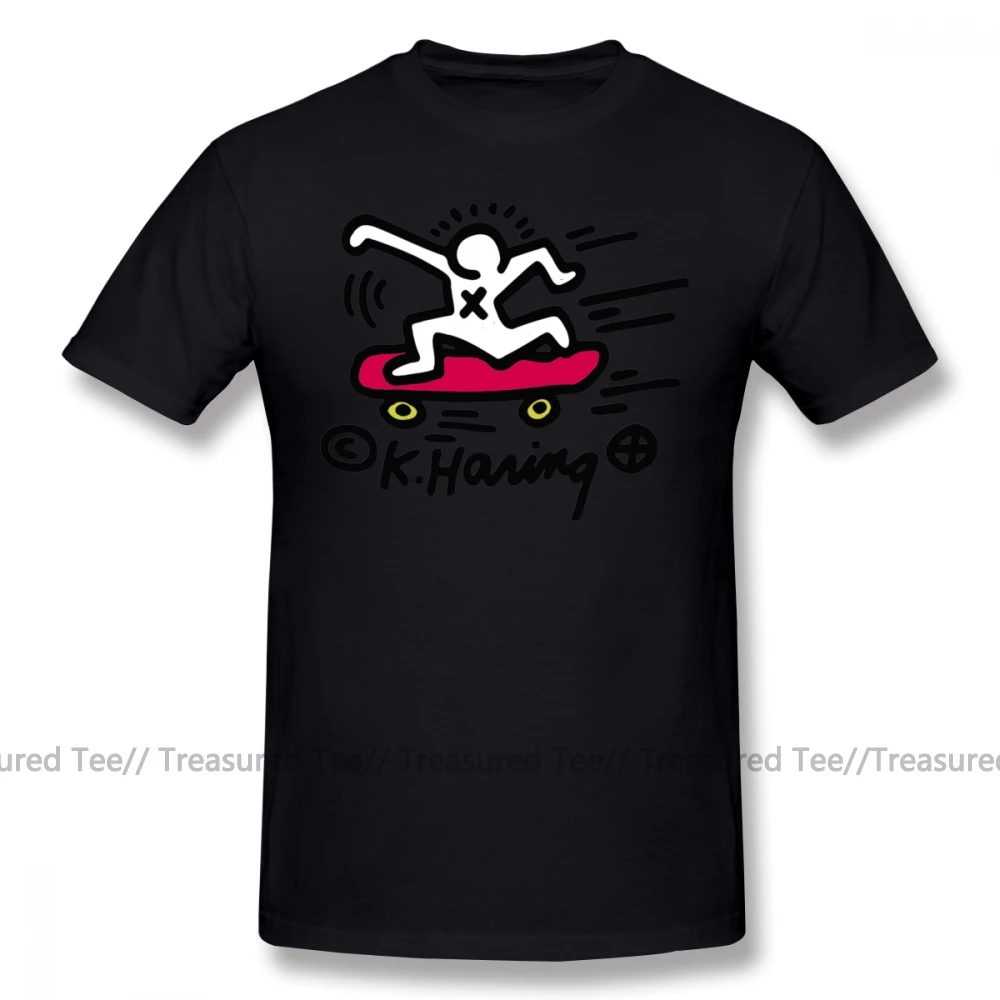 Футболка Keith Haring, футболка KEITH HARING SKATE POP ART, модные мужские футболки, 100 хлопок, футболка с коротким рукавом и графикой