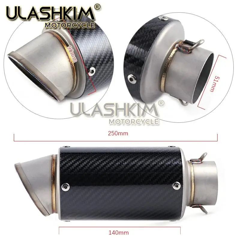 

Motorcycle Exhaust Escape Muffler Middle Contact Pipe Full System Slip on For KAWASAKI ZX 10R ZX10R ZX-10R 2008 2009 2010