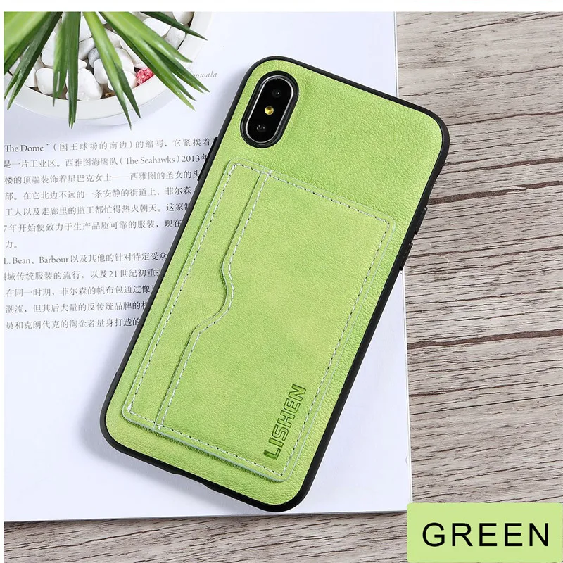 GTWIN модный роскошный кожаный защитный чехол для iPhone 7 Plus XR XS Max слот карт Поддержка