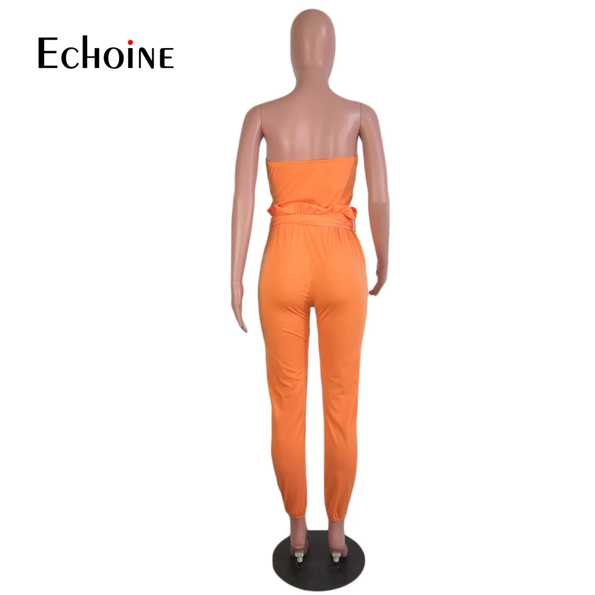 

Echoine Women Sport Solid two Piece Set Matching Set Strapless Crop Tops Pencil Jogger Pants Suit Tracksuit Outfits Overalls