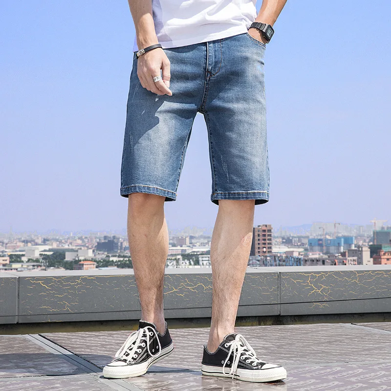 

comfortable denim loose jeans middle pants