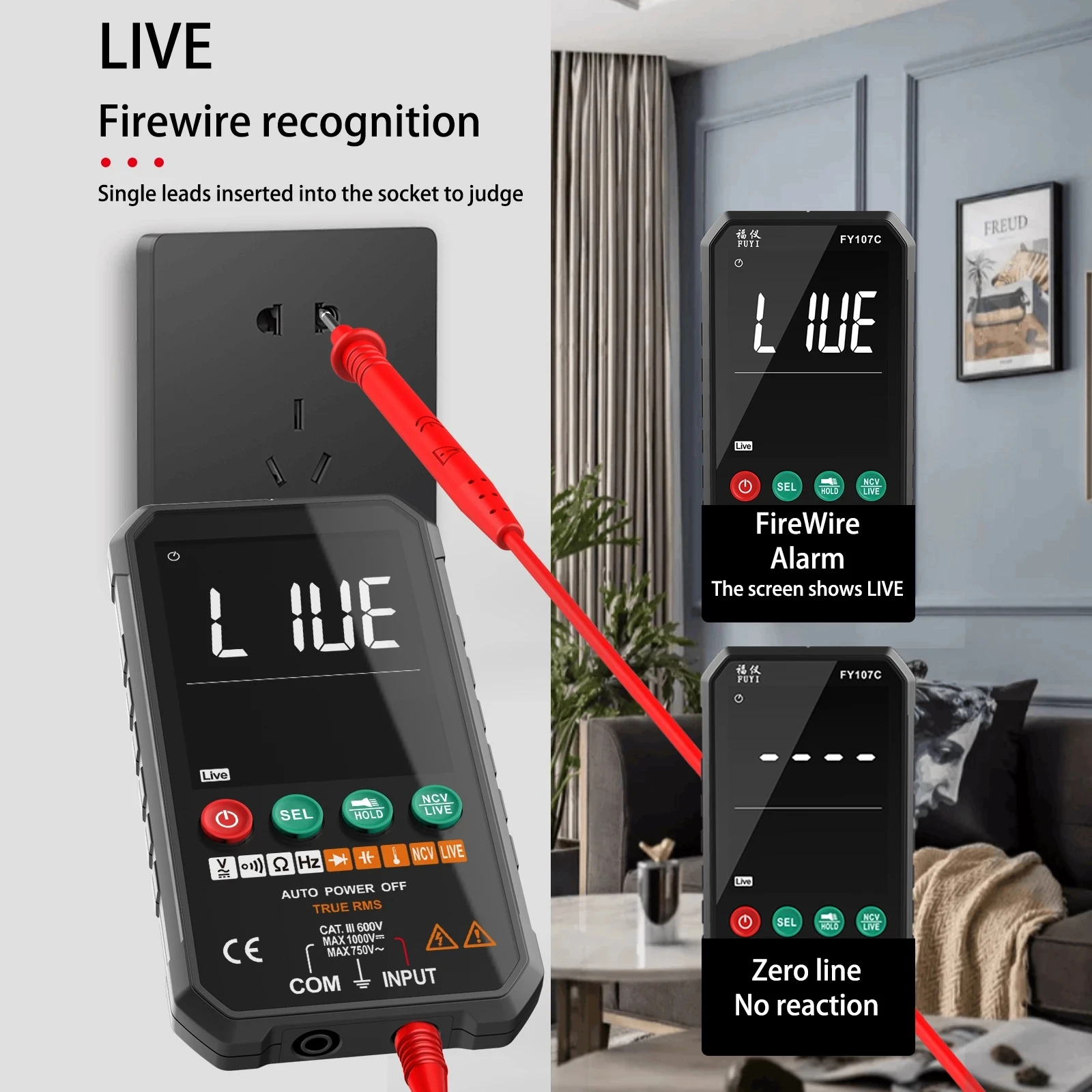 Умный Цифровой мультиметр с автоматическим выбором диапазона тестер емкости