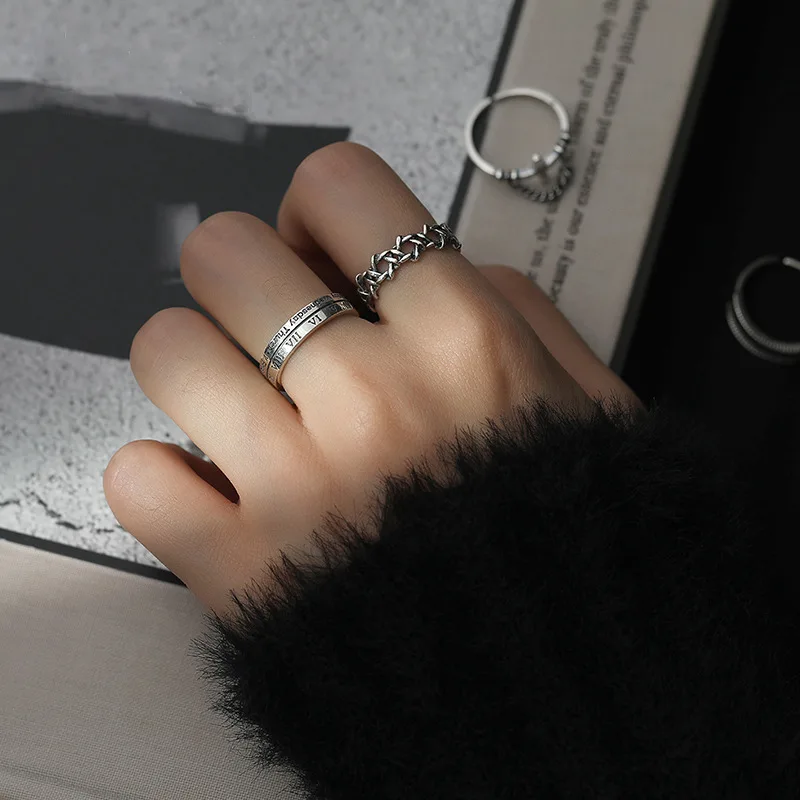 

2020 Fashion Simple Design anillos Vintage Silver Color Joint Rings Sets for Women Jewelry Korean Version Joint Rings