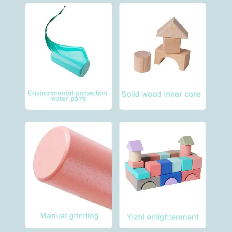 

Kids Toys Montessori Wooden Toys Geometric Assembling Building Blocks Baby Early Learning Educational Toys For Children Gift