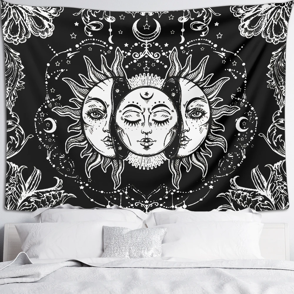 

Asasen tapestry witchcraft mystery viking meditation psychedelic lace rainbow wall hanging living room decoration wall tapestry