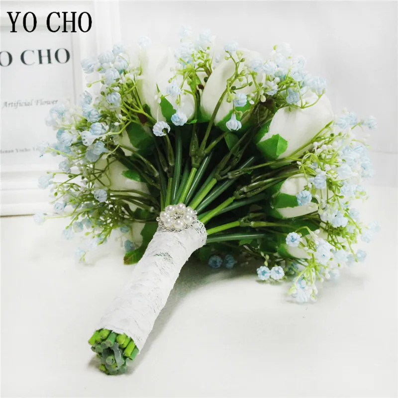 YO CHO букет из искусственных роз свадебный для подружки невесты аксессуар