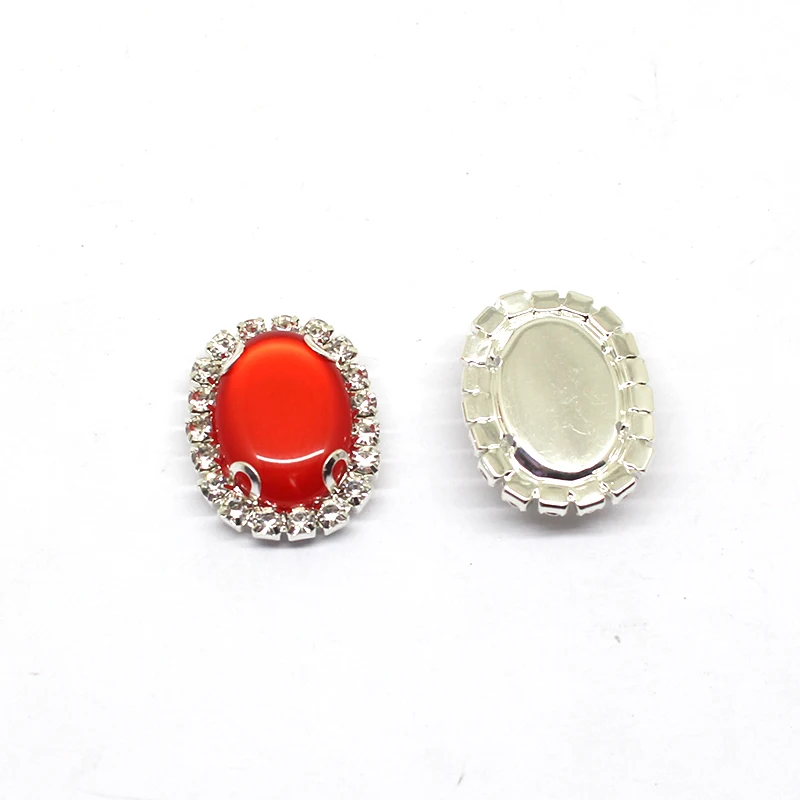 New Mix Color Acrylic Buttons For Clothing 20*25mm 5Pcs/Lot Rhinestones Decoration Accessories Button Sewing Handwork | Дом и сад