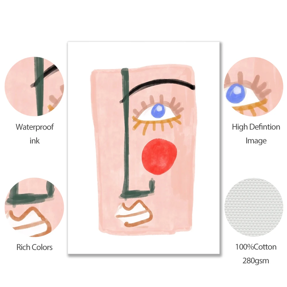 Абстрактный постер в скандинавском стиле настенная Картина на холсте с