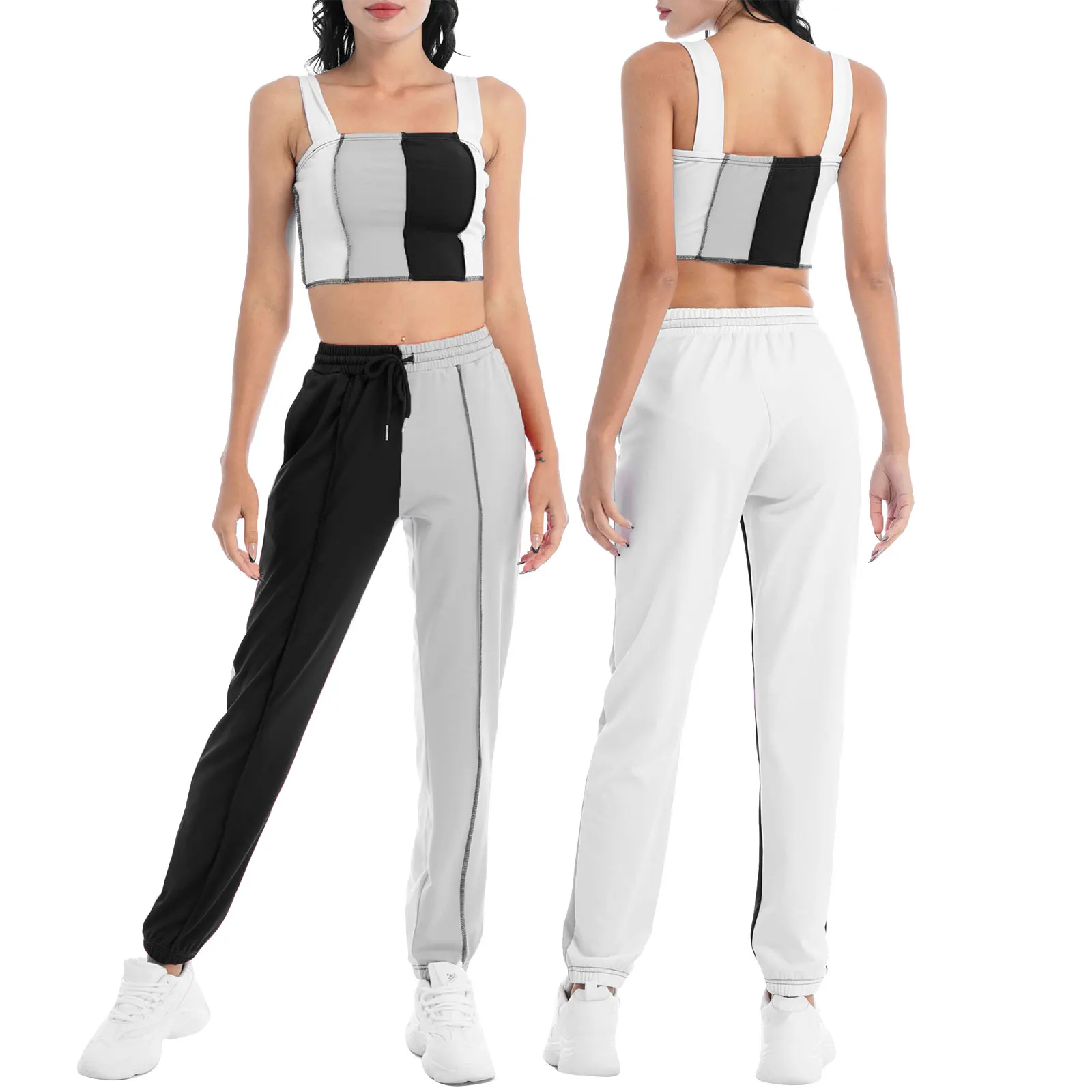 

Женский костюм для занятия йогой, тренировочные костюмы, спортивный костюм, повседневная спортивная одежда плечевые ремни тренажерный зал ...