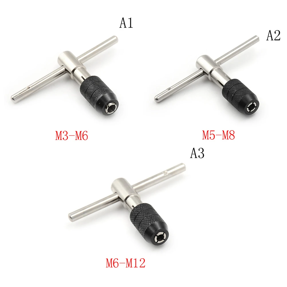 

New T Type M3-M6/M5-M8/M6-M12 Screw Tap Holder Hand Tool Machine Hand Tap Wrench Screw Thread Taps Reamer