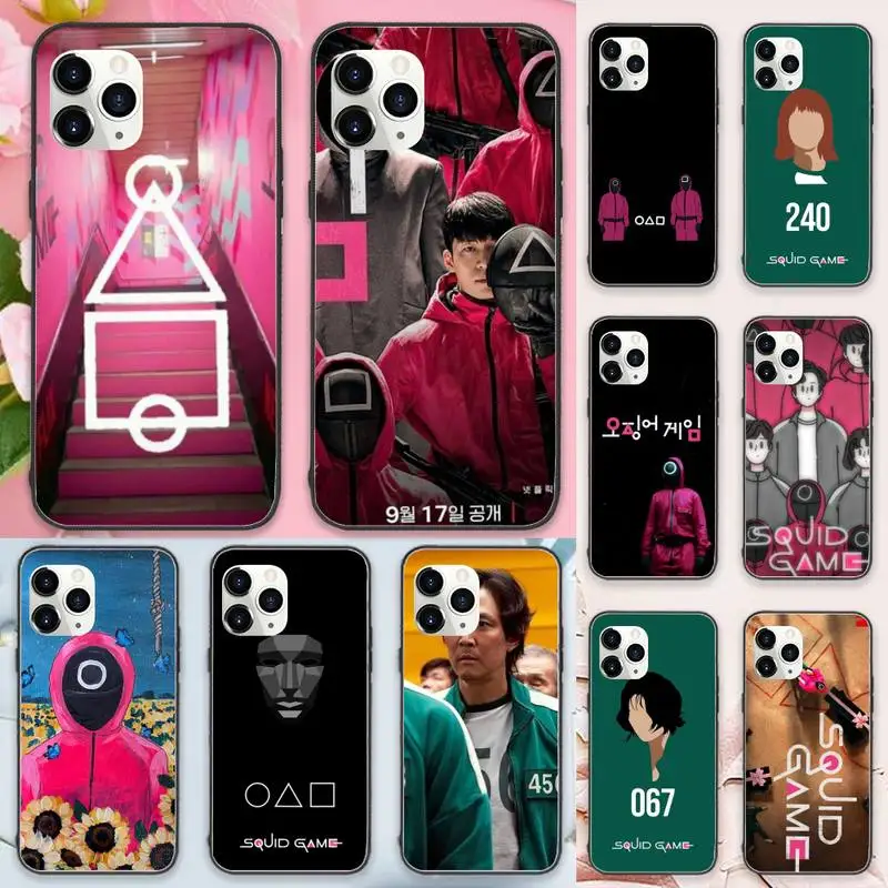 

squid game Phone Case For iphone 12 11 13 7 8 6 s plus x xs xr pro max mini