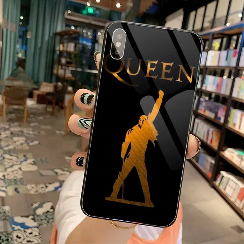 

Freddie Mercury Queen Phone Case Tempered glass For iphone 5C 6 6S 7 8 plus X XS XR 11 PRO MAX