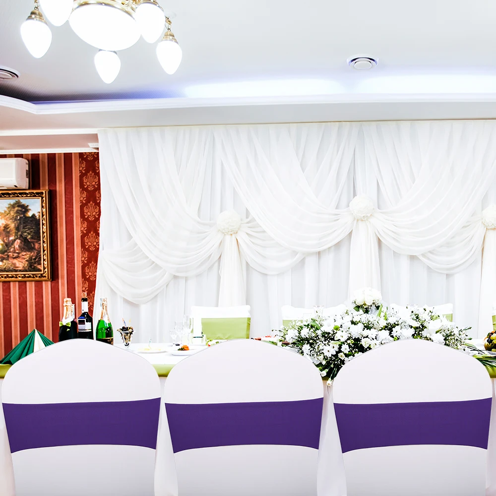 50 шт. растяжки для свадебных стульев эластичные спандекс чехлы на стулья ленты