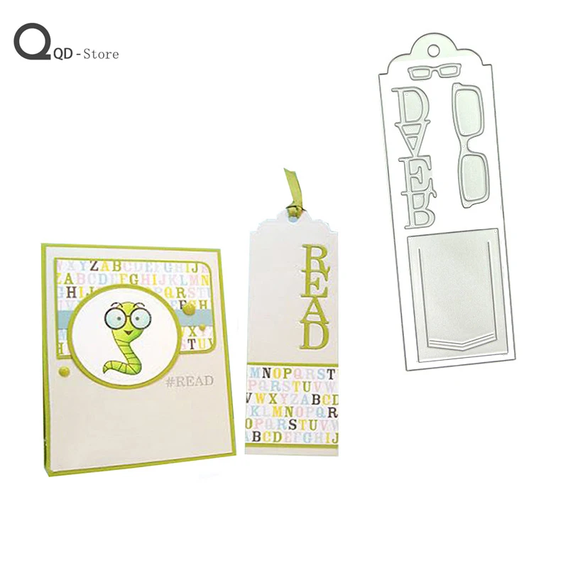 

Scrapbook Metal Cutting Dies Children's Educational Glasses Letter Tag DIY Card Make Mould Model Craft Decoration Handmade Tools