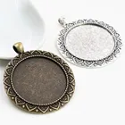 5 шт.лот 35 мм внутренний размер античная бронза посеребренные Цвета покрытые Винтаж стиль барокко Кабошон База Установка Подвески кулон