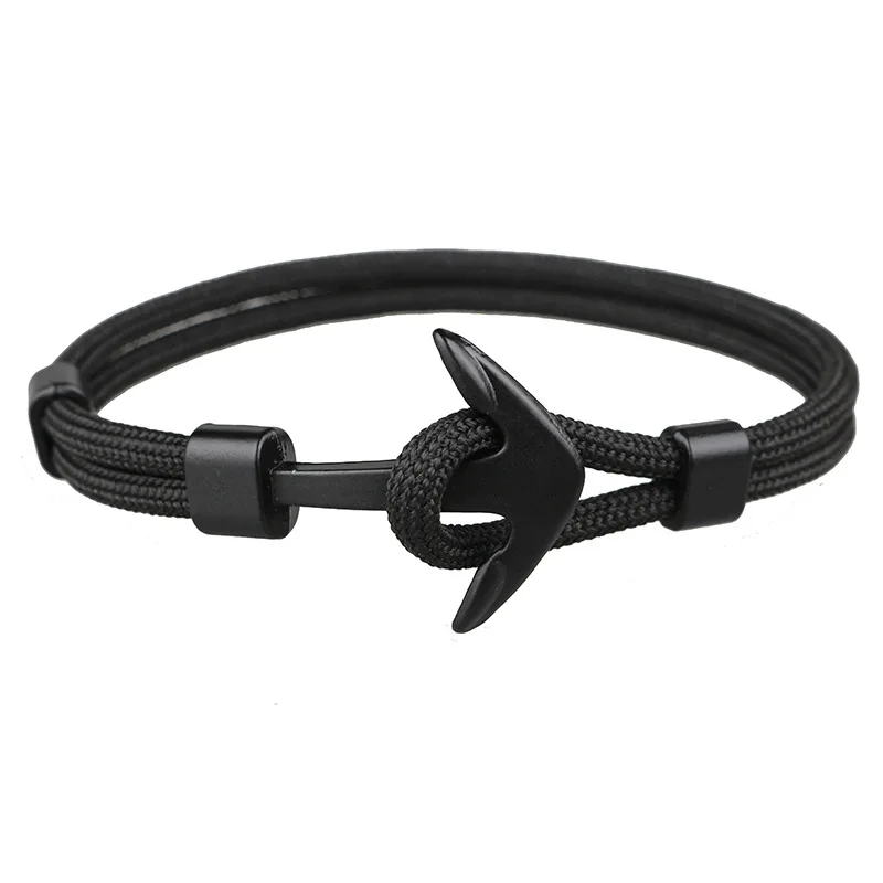 

New Fashion Survival Rope Chain Multilayer Anchor Charm Bracelets And Bangles Men Women Gift Sport Hooks Navy Style